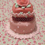 ピンクのローズケーキ　*２段ケーキ*