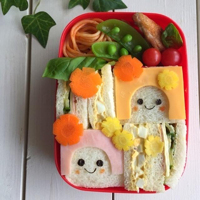 サンドイッチ＊女の子デコ弁
