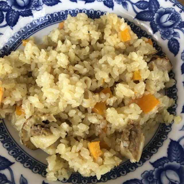 炊飯器でシーフードカレーピラフ
