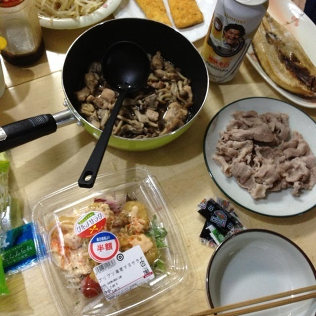 カンパチのお寿司で晩酌＆夜中のプレゼント