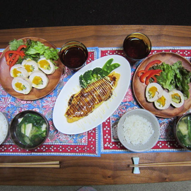 マッシュ南瓜のチキンロール。あっさりしたメイン料理には、こんな副菜がおすすめ♡