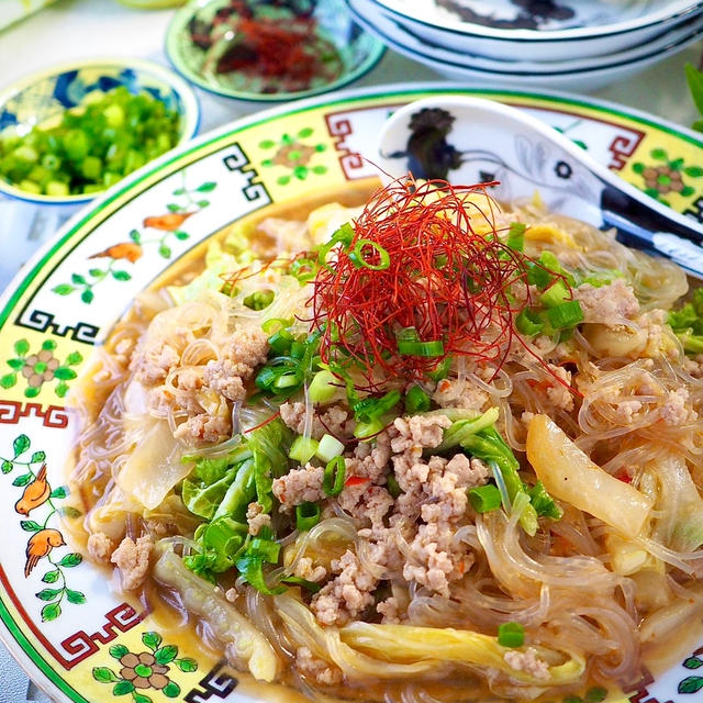 【白菜大量消費】春雨別ゆでなし！ワンパンでピリ辛麻婆白菜