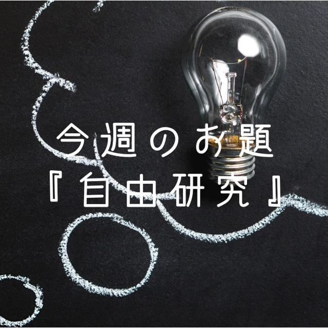 今週のお題『自由研究』はやった方がいいなって思う。