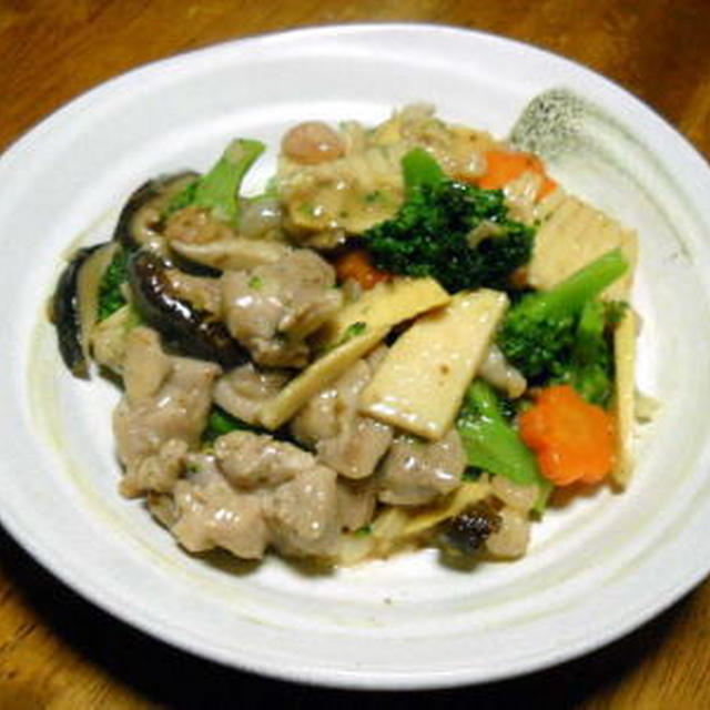 ブロッコリーと鶏肉の炒め物