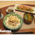 お肉のネギ塩ダレ丼＊絹さやの卵炒め＊