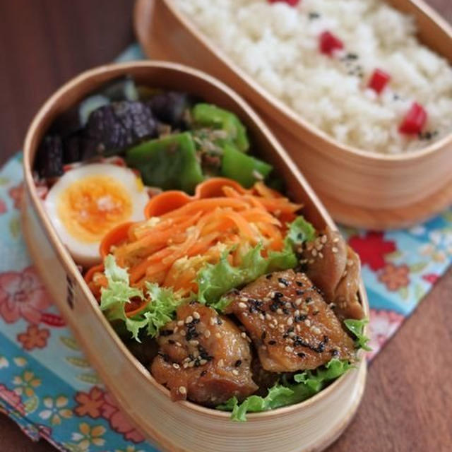 簡単(-∀-)ごま照りチキン弁♪