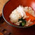 【　茅乃舎だし　秋野菜の鶏そぼろあんかけ　】