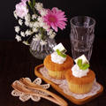 簡単サクっとしっとり☆フルーツカップケーキ＆「Bloomee LIFE」のお花たち。