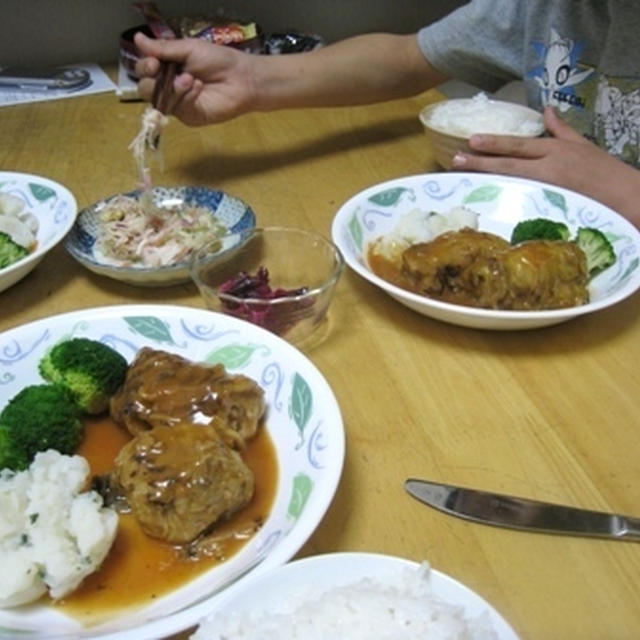 息子の家庭科実習と昨日のロールキャベツ