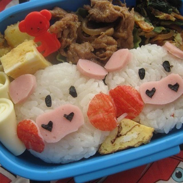 ぶたさんのお弁当（キャラ弁）（幼稚園）