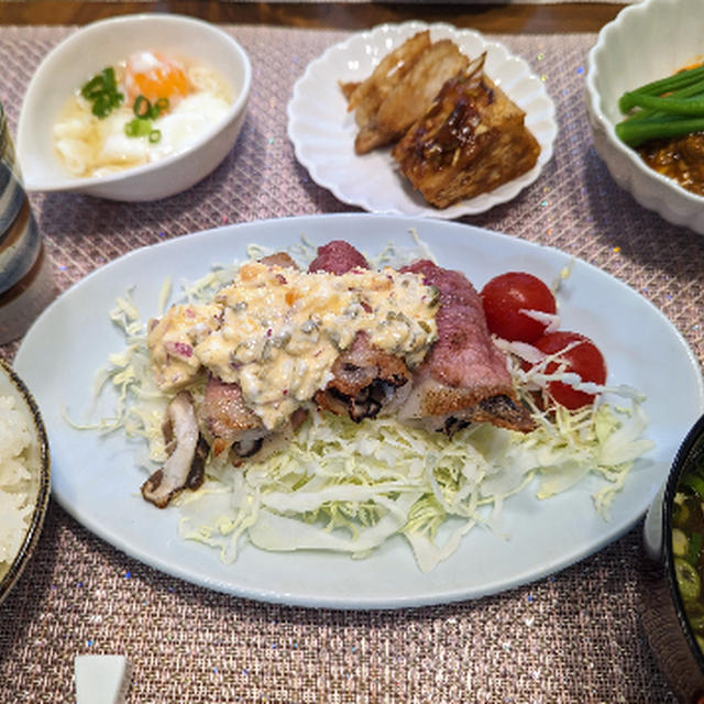 豚肉の椎茸ロール  オーブン焼き
