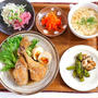 夜カフェ☆鶏手羽元の甘辛煮と糖質オフのランチ・ダイソーで★
