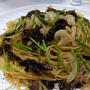 小海老とキクラゲのにんにく醤油パスタ