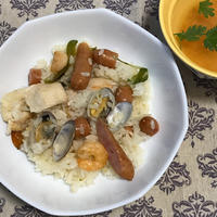 【こどもごはん】夏に向かってパワーアップ！炊飯器で簡単☆がっつりパエリア