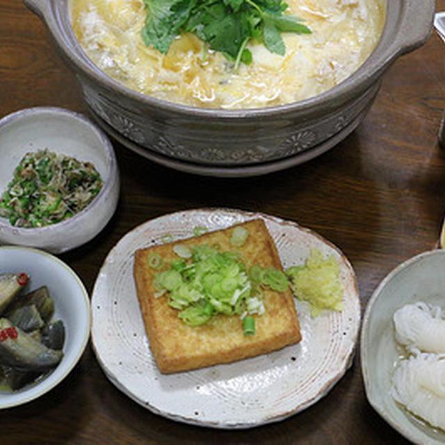 鱧の小鍋でぬる燗を堪能
