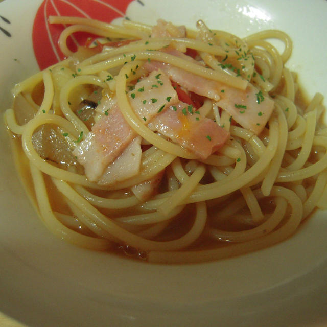 トマト鍋の〆deスープスパゲティ