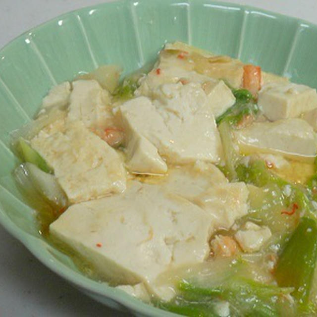 中華　カニと豆腐の炒め物