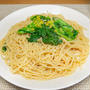 菜の花の焦がしバター明太子パスタ