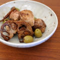 鶏肉と蓮根、オリーブのバルサミコソテー
