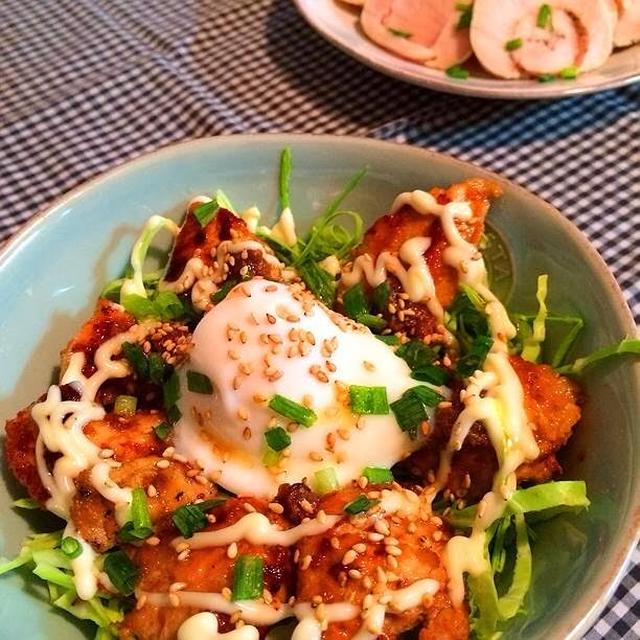 柔らか鶏胸肉アレンジでスタミナ丼