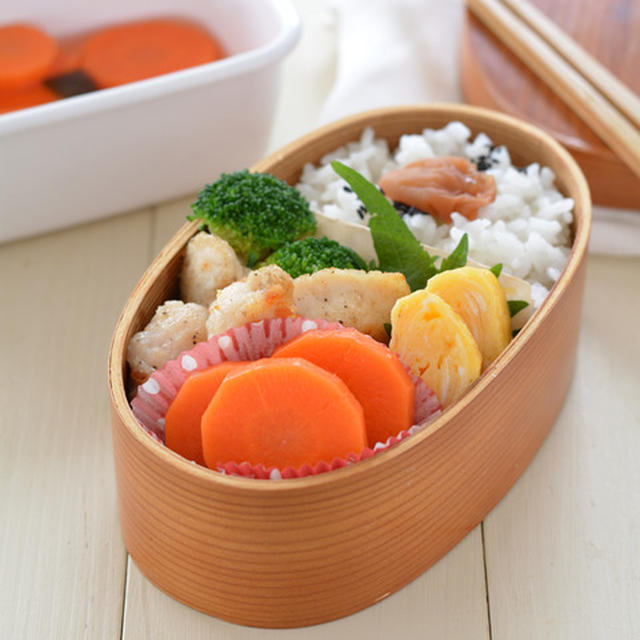 にんじんのレモン煮。【お弁当彩りアップ・作り置きにんじん・小さなおかず】