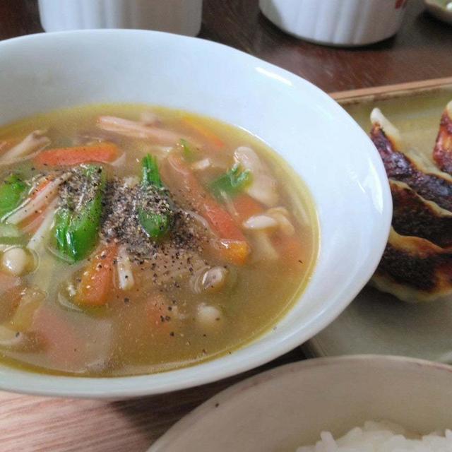 きのこと野菜の中華風スープ#本日のおうちごはん