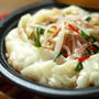 タジンでニラモヤシ餃子鍋