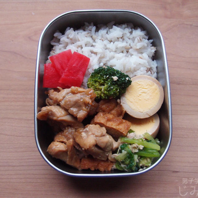 【地味弁】鶏肉と厚揚げのポン酢煮弁当と、その体力がうらやましい