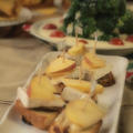 Canape!!! カナッペ・クリスマス用・カマンベールチーズとクルミジャムとりんごとで。
