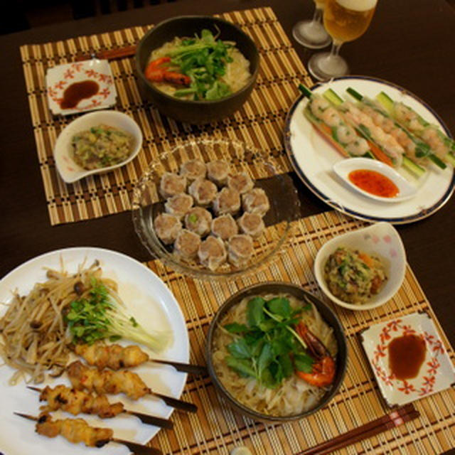 フォー & 生春巻き でエスニックごはん