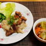 野菜は冷凍が便利☆中落ちカルビｄｅステーキ炒飯♪☆♪☆♪