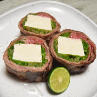 お豆腐の牛肉巻き。お肉がさっぱりかさましにも【ぐんまクッキングアンバサダー】