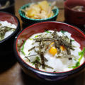 【家ごはん】 山かけとイカがよく合う～ イカ丼にハマってます!!
