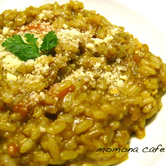 カレー鍋のあとは。。。チーズカレーリゾット＊・。・＊