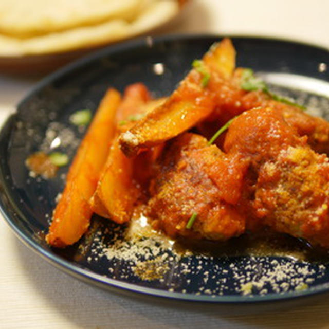 肉団子のトマト煮。トルコ料理のキョフテは、簡単で風味よく、お弁当で食べても美味しかったって