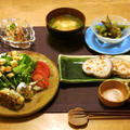 蓮根の挟み焼＆しいたけの肉詰の晩ご飯　と　ミニミニパイナップルに癒される～♪
