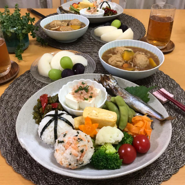 和プレートで晩ごはん♪
