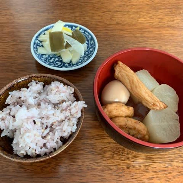走り出す朝の一汁一菜：美味しい大根だけ！（笑）