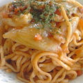 簡単☆レンチンでナポリタン風焼きそば♪