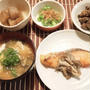 塩麹キノコと和定食で晩ごはん