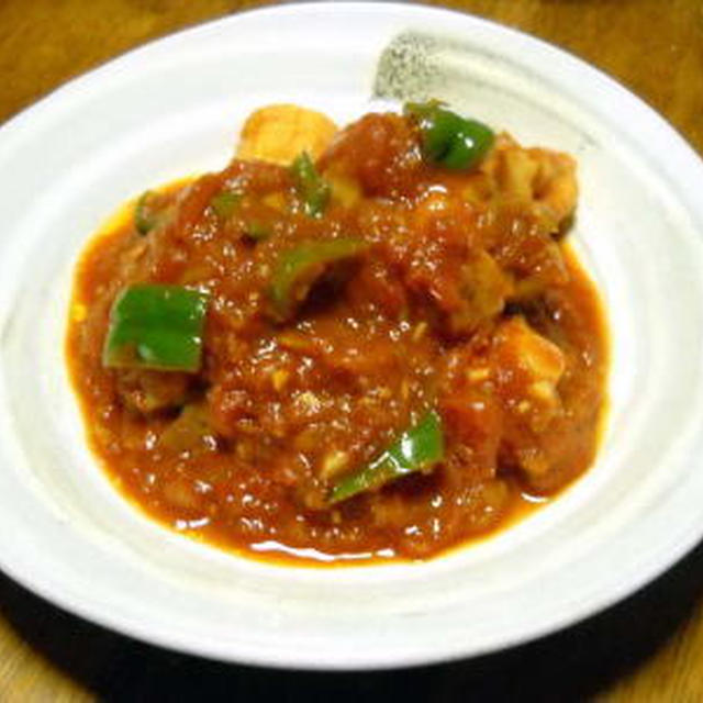 カリフラワーと鶏肉のトマト煮