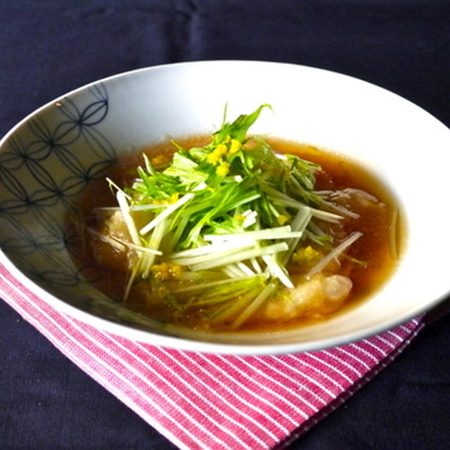 水菜と揚げ餅のみぞれ煮＆健康こそありがたい