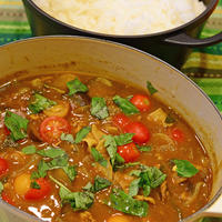 ８月２０日　土曜日　茄子とプチトマトのポークカレー