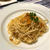 ウニのパスタと蛤のハーブ焼きとアヒージョ