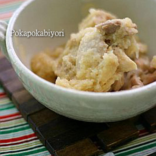 梅しそぽん酢で　鶏肉のおろし和え