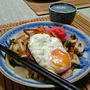 ブランチは野菜たっぷり焼き饂飩