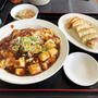 麻婆飯に餃子・スープが付いたラーメンセットを食べる 〜近所の台湾料理屋さんにて〜