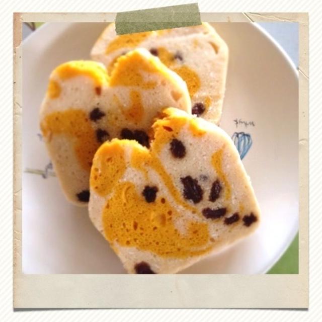 マーブル蒸しケーキ