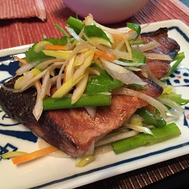 鰤のレモン醤油