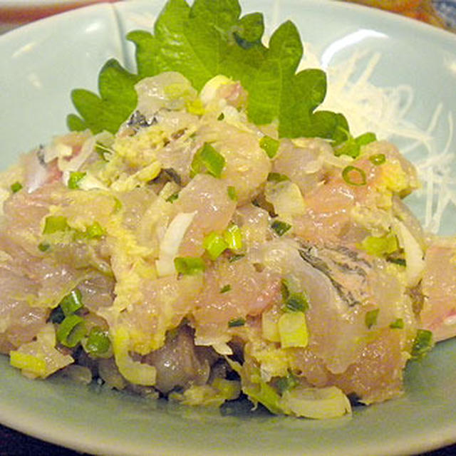 築地・和食かとう「鯵のたたき定食」